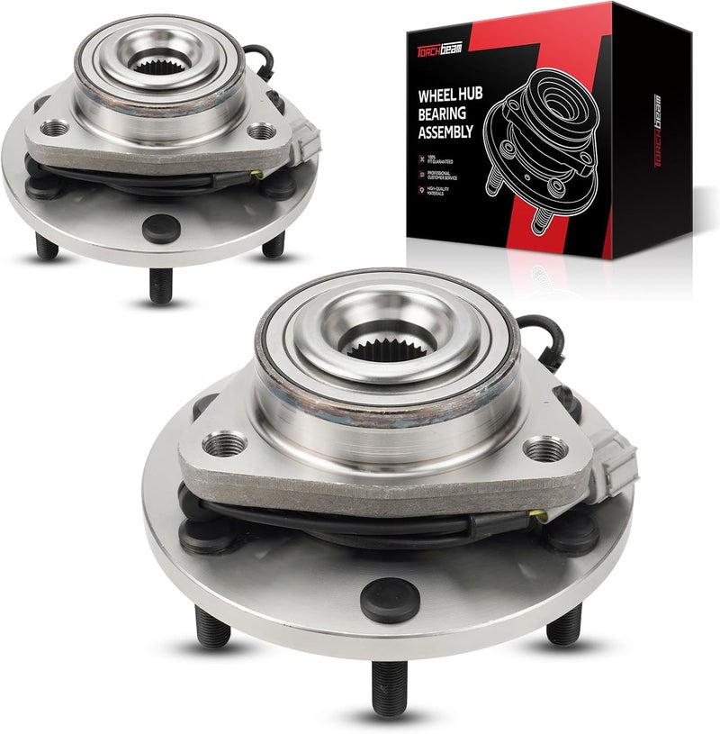 Torchbeam 515125 Front Wheel Bearing & Hub Assembly Replacement for 2008-2012 Nissan Titan, 2008-2012 Nissan Armada, 2008-2010 Infiniti QX56 2 PCS - Image 1